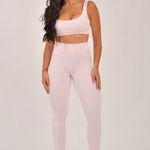Conjunto Legging Fitness Cintura Alta Rosa Bebe Flex