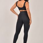 Conjunto Legging Fitness Cintura Alta Preta Flex