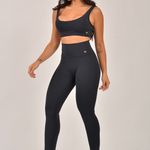 Conjunto Legging Fitness Cintura Alta Preta Flex