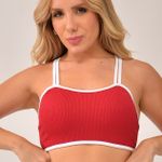 Top Fitness Com Bojo Vermelho Clean
