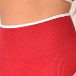 Short Fitness Cintura Alta Vermelho Clean