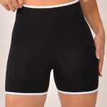 Short Fitness Cintura Alta Preto Clean