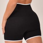 Short Fitness Cintura Alta Preto Clean