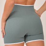 Short Fitness Cintura Alta Verde Clean