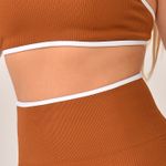 Conjunto Short Fitness Com Bojo Mostarda Clean