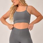 Conjunto Short Fitness Básico Cinza Light