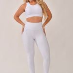 Conjunto Legging Fitness Branco Safari