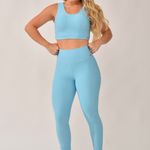 Conjunto Legging Fitness Azul Safari