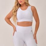 Conjunto Bermuda Fitness Branca Safari