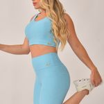 Conjunto Bermuda Fitness Azul Safari