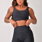 Conjunto Short Fitness Cintura Alta Preto DC