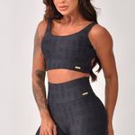 Conjunto Short Fitness Cintura Alta Preto DC
