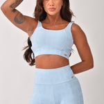 Conjunto Short Fitness Cintura Alta Azul DC