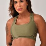Top Fitness Com Bojo Verde Prada