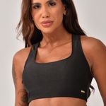 Top Fitness Com Bojo Preto Prada