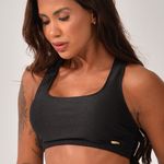 Top Fitness Com Bojo Preto Prada