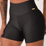 Short Fitness Cintura Alta Preto Prada