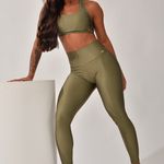 Conjunto Legging Fitness Cintura Alta Verde Prada