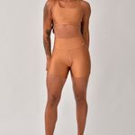 Conjunto Short Fitness Cintura Alta Caramelo Prada
