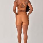 Conjunto Short Fitness Cintura Alta Caramelo Prada