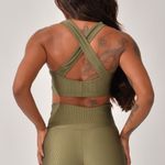Conjunto Short Fitness Cintura Alta Verde Prada