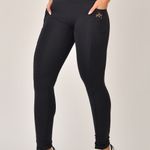 Conjunto Legging Com Bolso e Top Alcinha Preta JuPxt