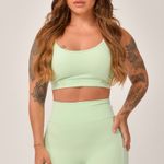 Conjunto Bermuda Com Bolso e Top Alcinha Verde JuPxt