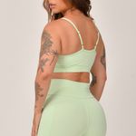 Conjunto Bermuda Com Bolso e Top Alcinha Verde JuPxt