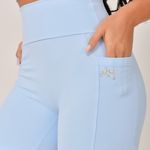 Conjunto Bermuda Com Bolso e Top Alcinha Azul JuPxt