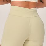 Bermuda Cós Transpassado Verde e Off White Duo JuPxt