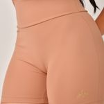 Bermuda Cós Transpassado Marrom e Rosa Duo JuPxt