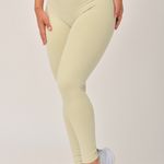 Legging Cós Transpassado Verde e Off White Duo JuPxt