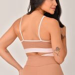 Conjunto Legging Marrom e Rosa Duo JuPxt