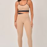 Conjunto Legging Marrom e Preto Duo JuPxt