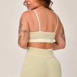 Conjunto Bermuda Verde e Off White Duo JuPxt