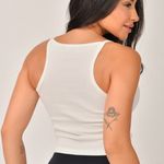 Camiseta Regata Canelada Branca JuPxt