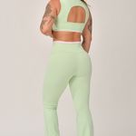 Conjunto Calça Flare Verde e Rosa JuPxt