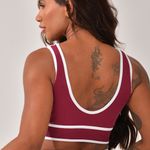 Top Fitness Com Bojo Vinho Flora