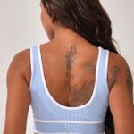 Top Fitness Com Bojo Azul Flora