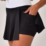 Short Saia Fitness Preto Flora