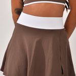 Short Saia Fitness Marrom Flora