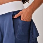 Short Saia Fitness Marinho Flora