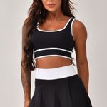 Conjunto Fitness Short Saia Preto Flora