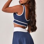 Conjunto Fitness Short Saia Marinho Flora