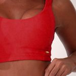 Top Fitness Com Bojo Vermelho Aurora