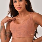 Top Fitness Com Bojo Marrom Aurora