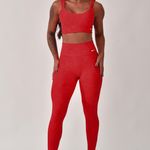 Conjunto Legging Fitness Vermelho Aurora