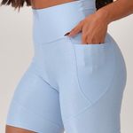 Bermuda Fitness Com Bolso Azul Pure