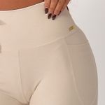 Legging Fitness Com Bolso Off White Pure
