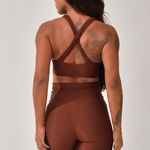Conjunto Bermuda Fitness Com Bolso Marrom Pure